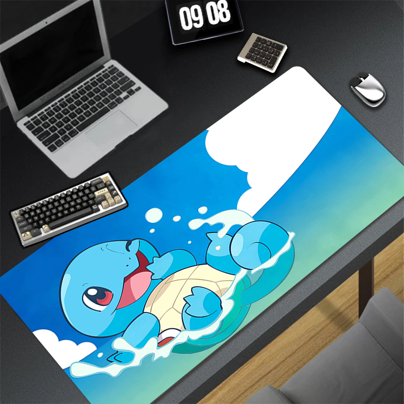 Gaming Keyboard Blue - 日本アニメマウスパッド PC ブルー P-pokemonS S-squirtle キーボードラグ