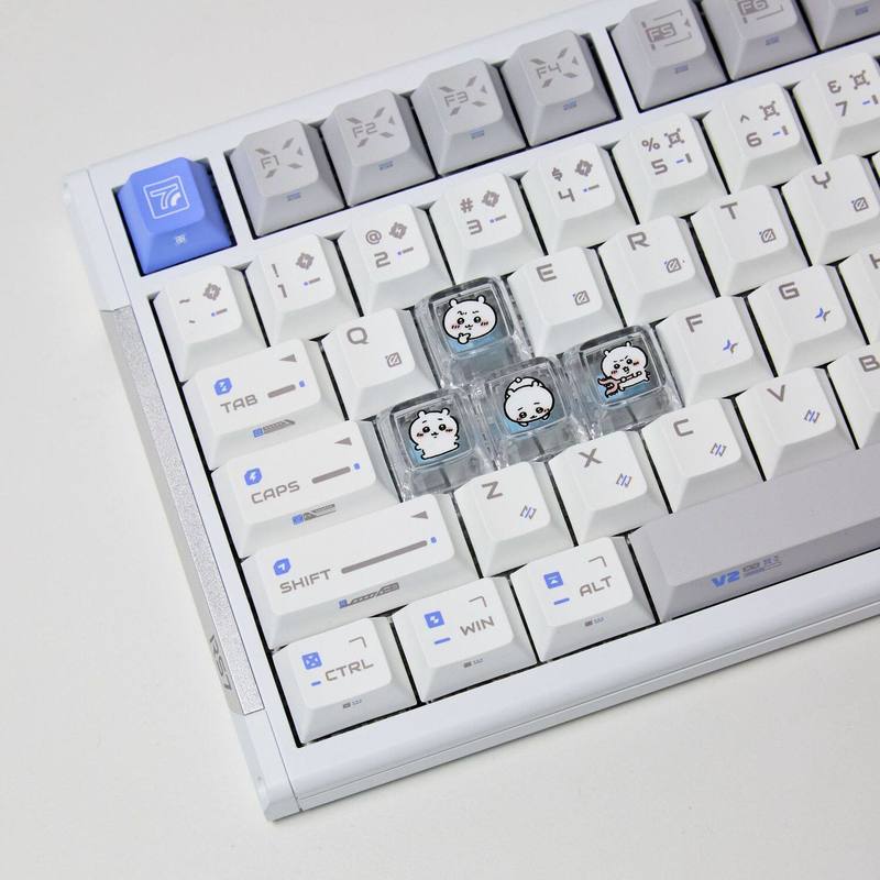 Gaming Keyboard Affordable - Chiikawa 4 個手作り透明 PC バックライト付きパーソナライズされたキーキャップメカニカルキーボードゲーマー用カスタム装飾キーキャップ