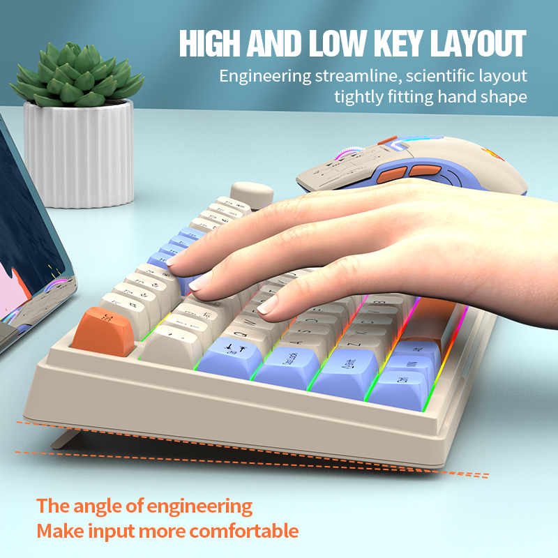 デュアルモード 2.4 グラム Bluetooth ワイヤレ - Gaming Keyboard And Mouse Combo のレビューと価格