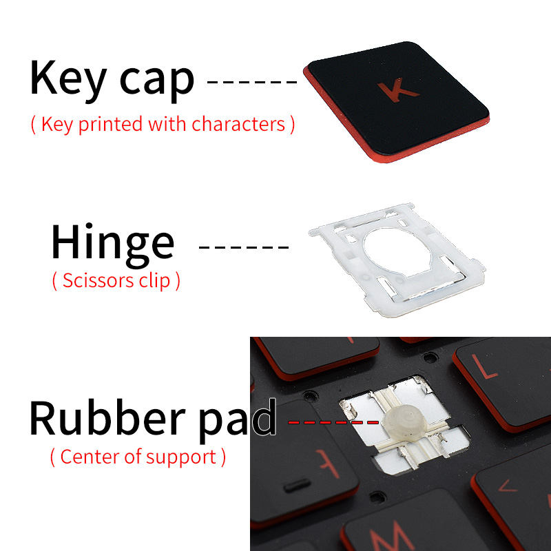 HP Pavilion用の交換用バックライト付きキー、シルバ - Gaming Keyboard Backlit のレビューと価格