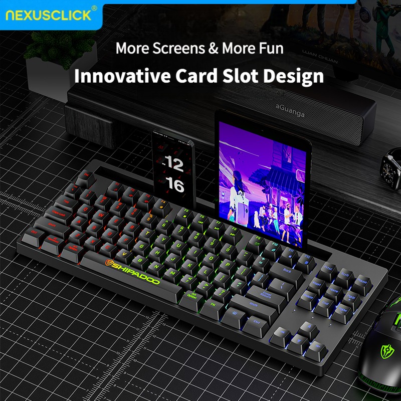 NexusClick ホットセール 87キー バックライト付 - Gaming Keyboard Bundle のレビューと価格