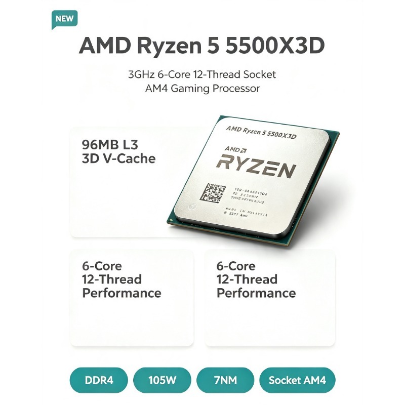 AMD Ryzen 5 5500X3D ゲーミングCPU 3 - Amd Cpu Ryzen 5 のレビューと価格