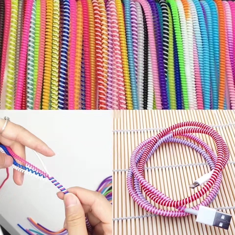 TPUスパイラルUSB充電ケーブルプロテクター iPhone - Coiled Usb Cable のレビューと価格