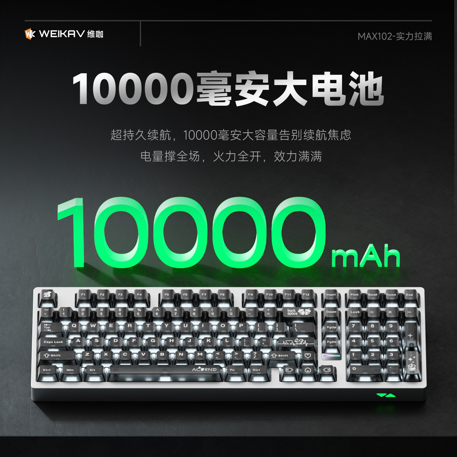 Weika Max102 アルミケースワイヤレスメカニカルキ - Gaming Keyboard Nearby のレビューと価格