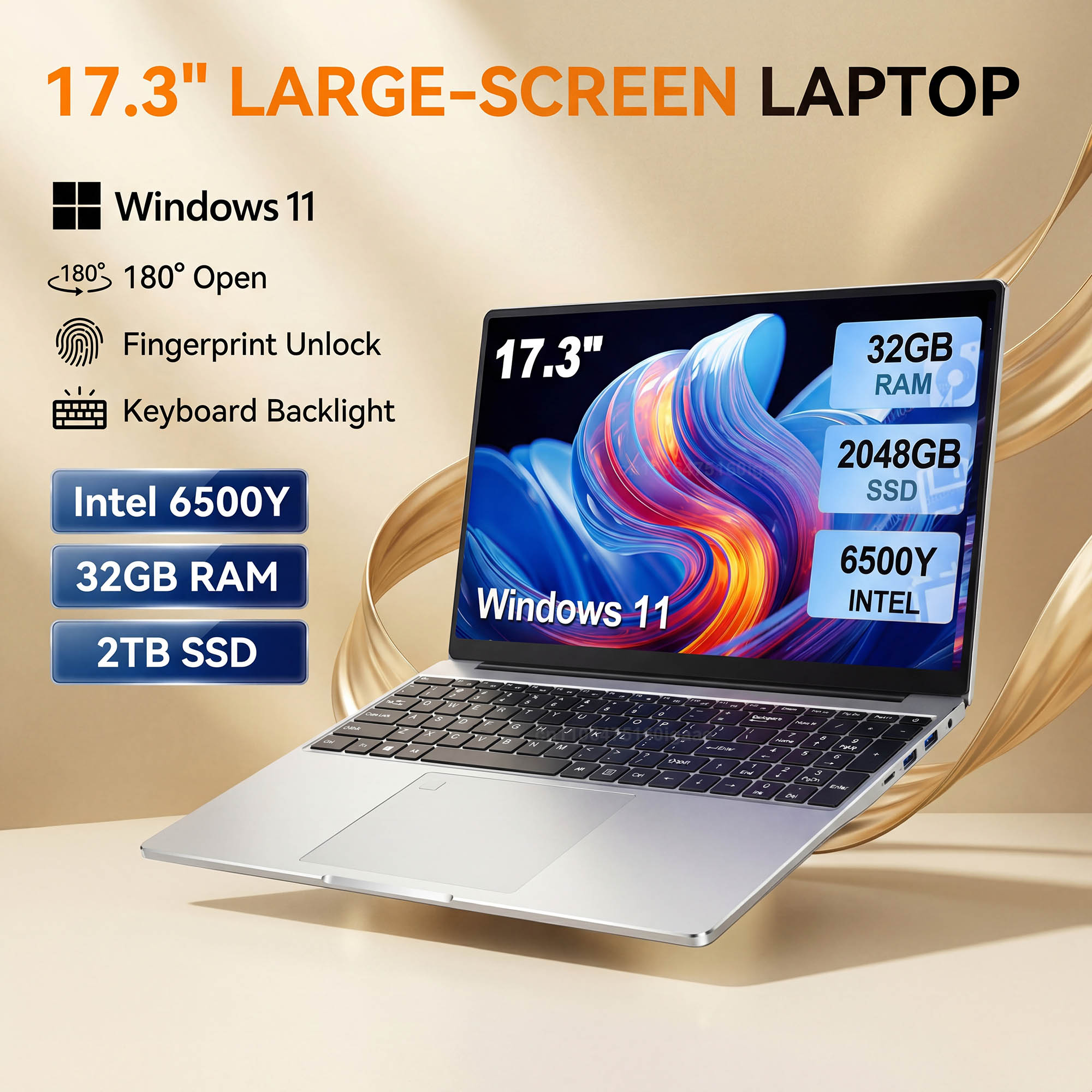 HOT 17.3インチ大画面ノートパソコン Intel 65 - Gaming Keyboard Backlit のレビューと価格