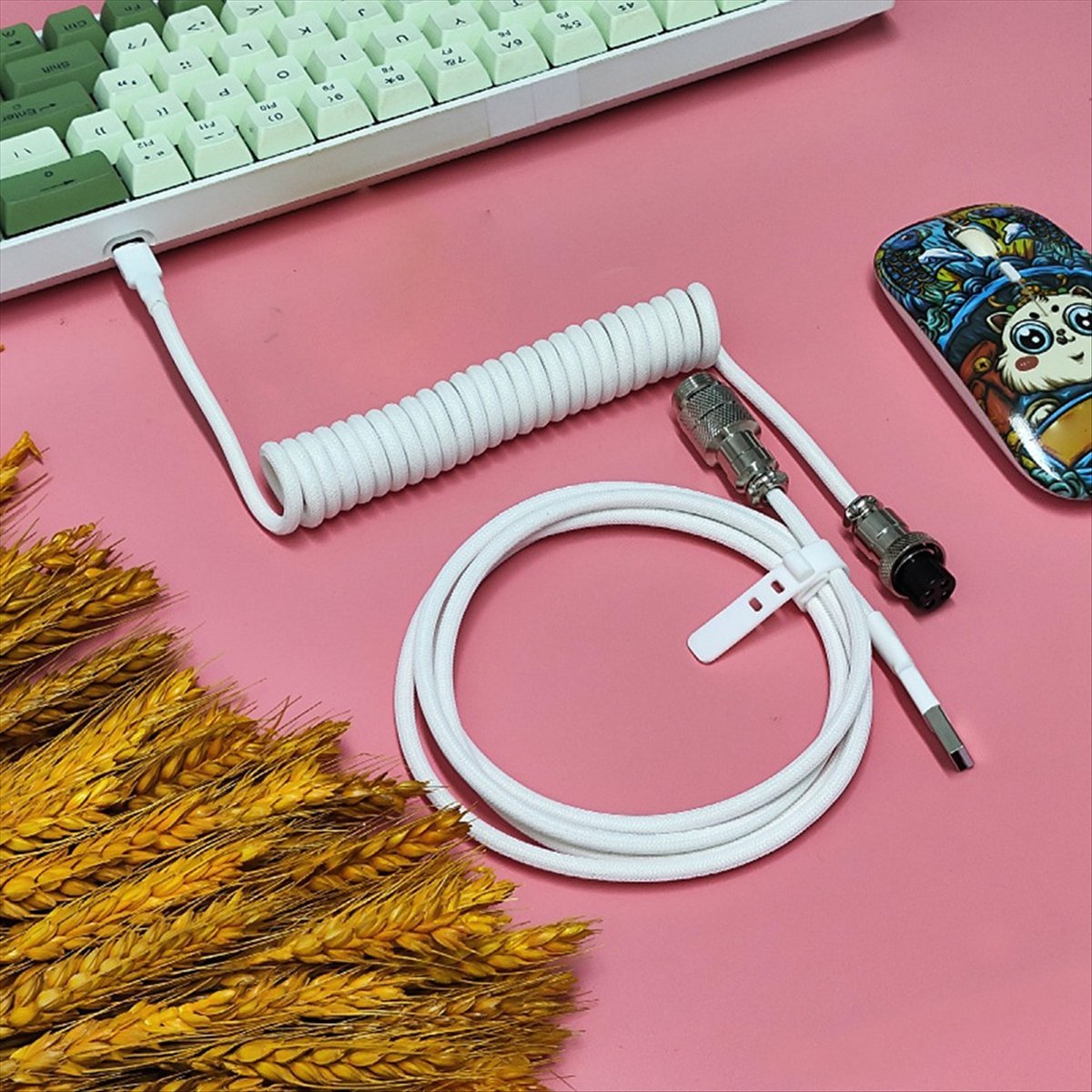 AAAE USB Type-C ゲーミングキーボード用ケーブ - Coiled Usb Cable のレビューと価格