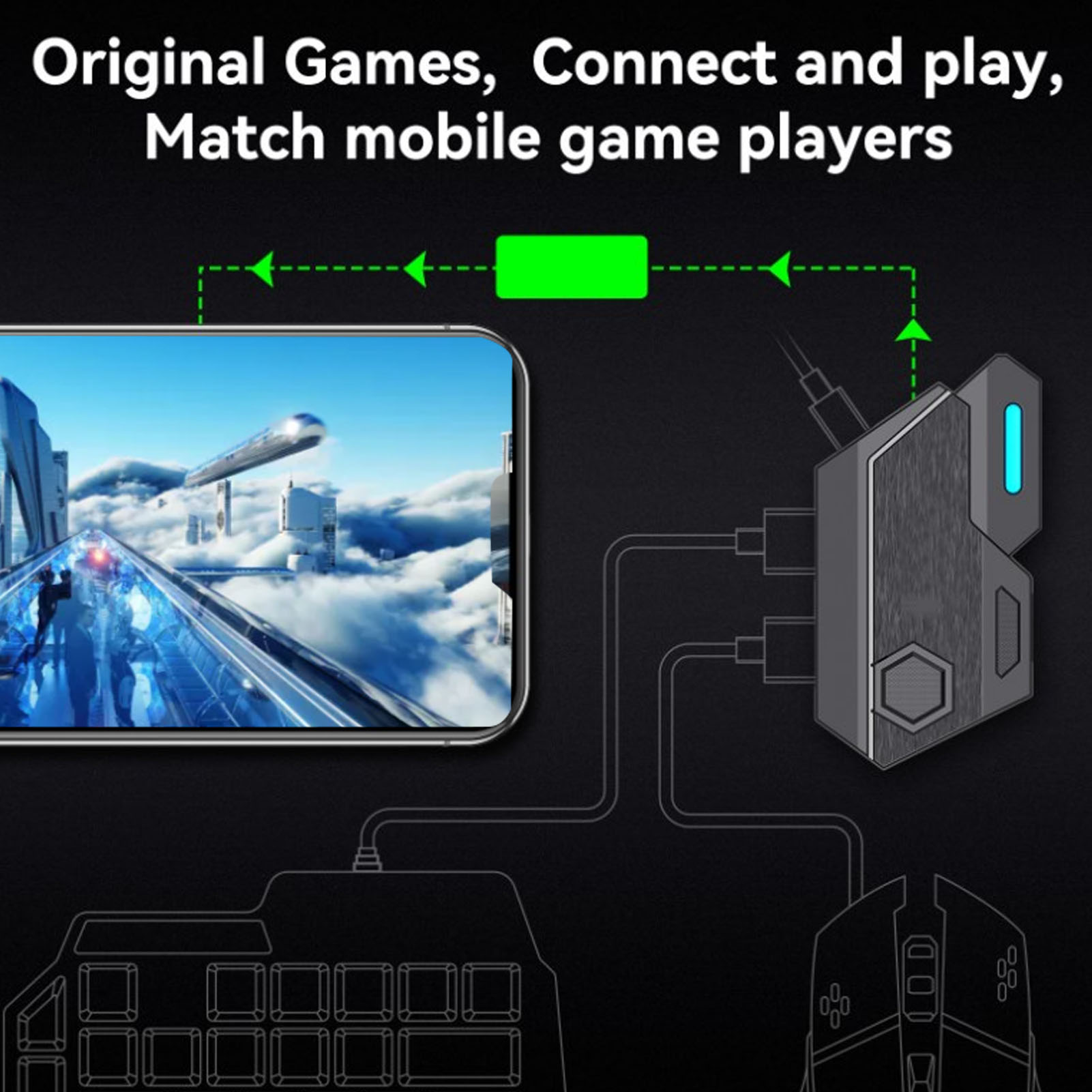 モバイルゲームコンボパック Bluetooth接続 片手キー - Gaming Keyboard And Mouse Combo のレビューと価格