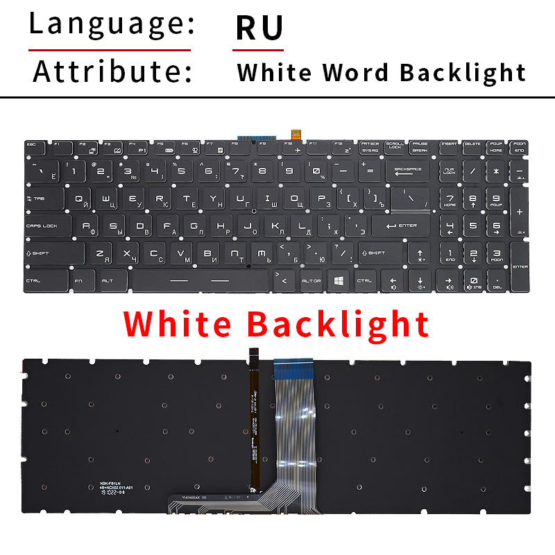 US/RU/SP/FR/TR/AR/NE バックライト付きキ - Gaming Keyboard Backlit のレビューと価格