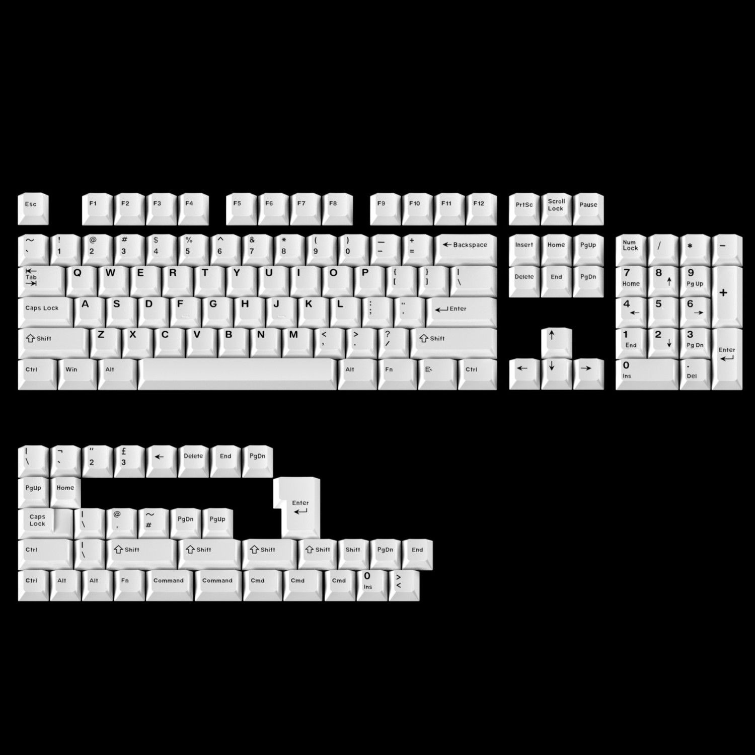 ミニマリストな純白キーキャップ チェリープロファイル PBT - Gaming Keyboard Bundle のレビューと価格