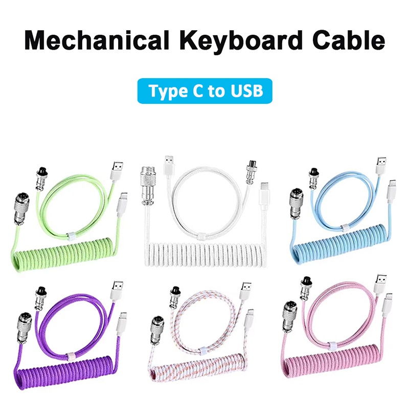 USB タイプ C メカニカルキーボードコイル状ケーブルハー - Coiled Usb Cable のレビューと価格