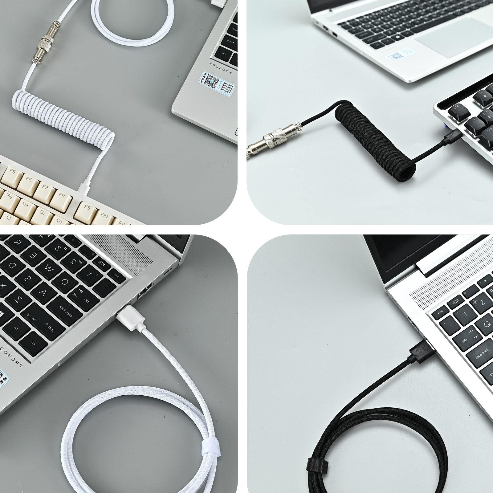 USB タイプ C メカニカルキーボードコイル状ケーブルハー - Coiled Usb Cable のレビューと価格